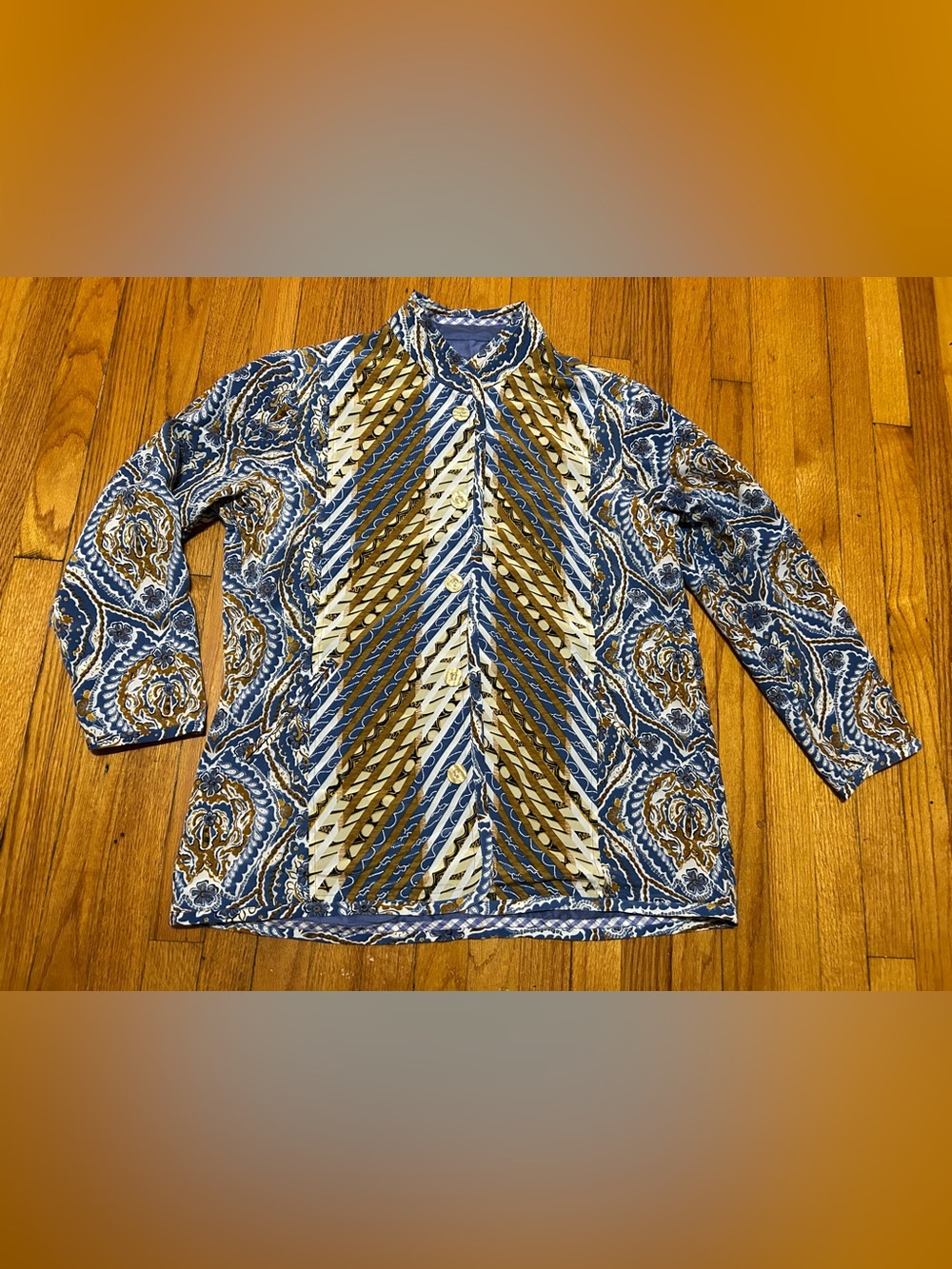 Koos Of Course! Reversible 100% Silk Lightweight Jacket 2 Front Pockets L
